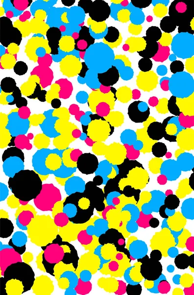 Fondo abstracto de salpicaduras de color CMYK — Vector de stock