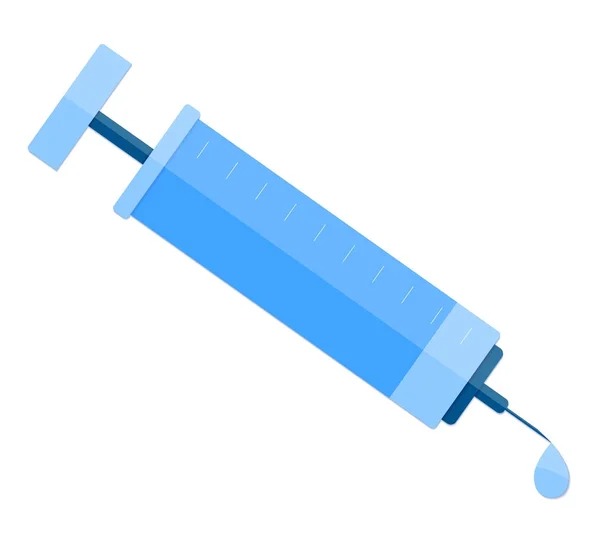 Abstract syringe with needle on white background — Stock Vector
