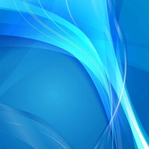 抽象的な青い波線背景ライン — ストックベクタ