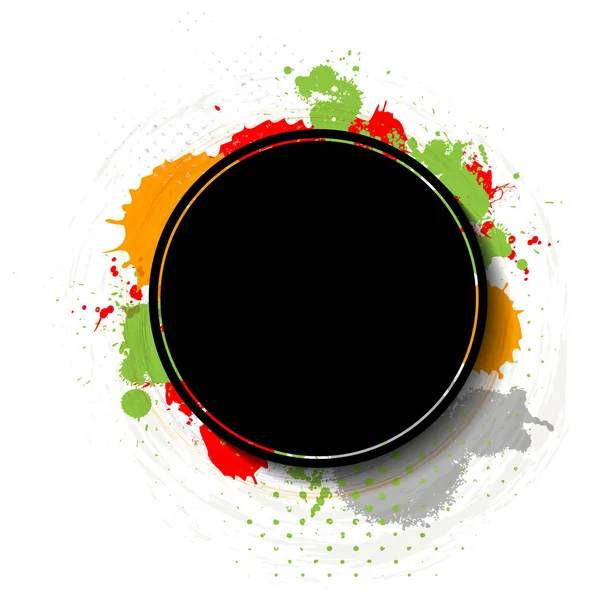 Fondo grueso con marco de círculo negro para su texto — Vector de stock