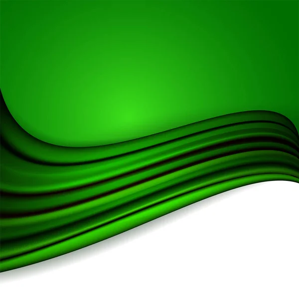 抽象绿色背景与波浪和地方为您的消息 — 图库矢量图片
