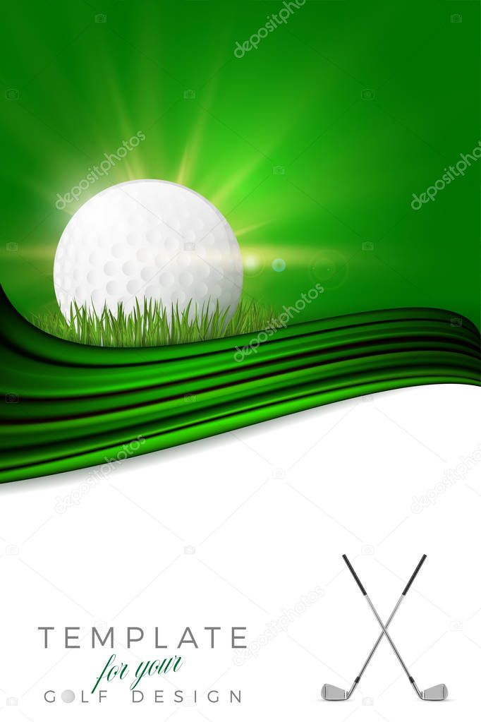 Background for your golf design with golf ball
