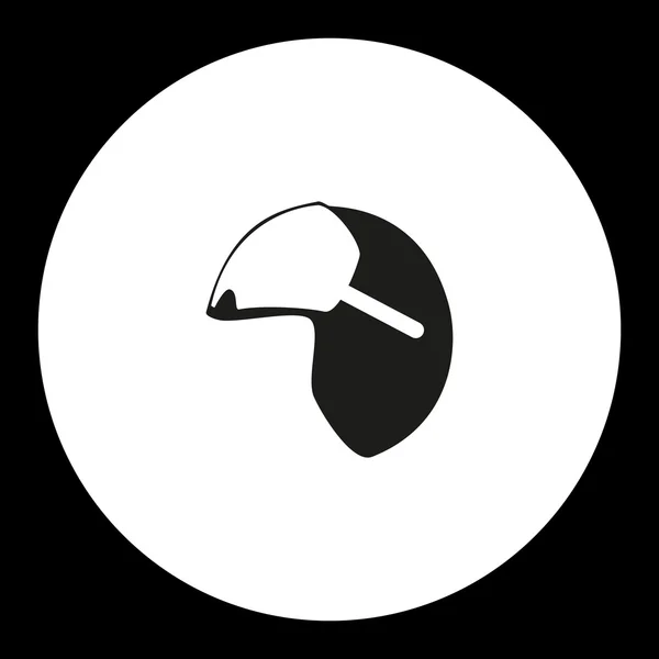 Negro aislado simple casco piloto moderno icono eps10 — Archivo Imágenes Vectoriales