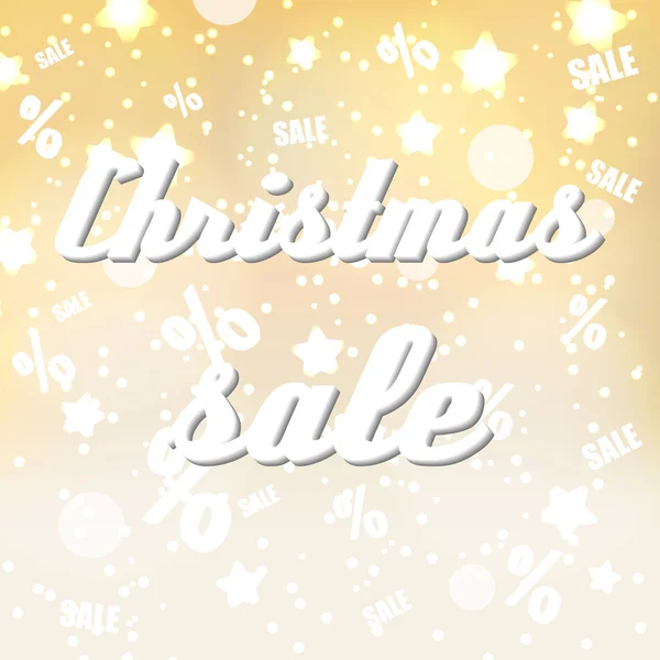 クリスマス セールのカラフルな黄色夜星背景 eps10 — ストックベクタ