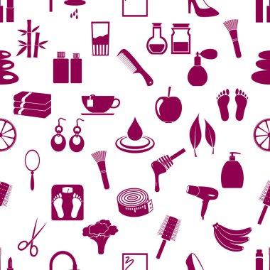 Güzellik Tema büyük kümesi çeşitli simgeler seamless modeli eps10