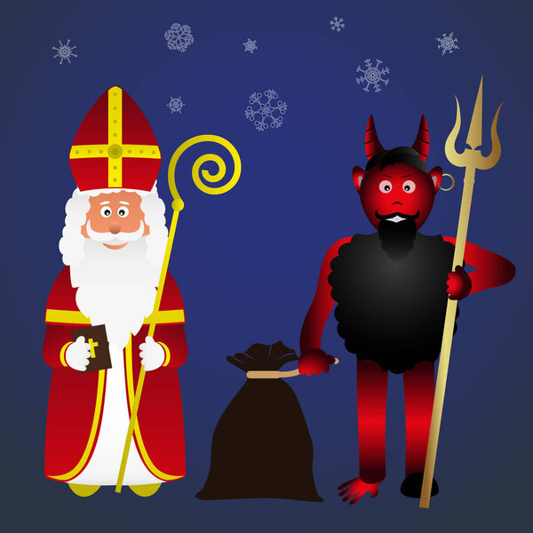 colorful vector saint Nicolas character holiday eps10