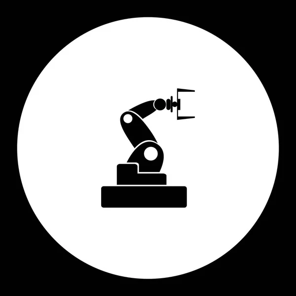 Negro brazo robótico aislado símbolo simple icono eps10 — Archivo Imágenes Vectoriales