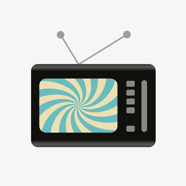 老和复古电视与催眠屏幕图标 eps10 — 图库矢量图片