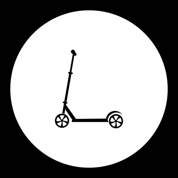 Scooter pequeño artículo deportivo negro icono simple eps10 — Vector de stock