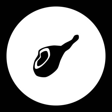 jambon siyah basit simge eps10 büyük parçası