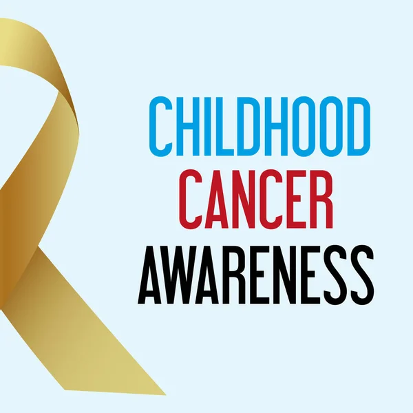 Mundo infantil cáncer día conciencia cartel eps10 — Archivo Imágenes Vectoriales