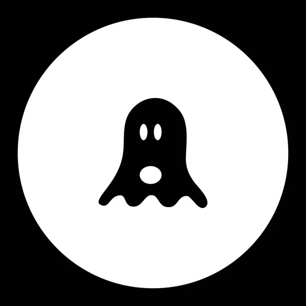 Fantasma negro simple icono aislado eps10 — Archivo Imágenes Vectoriales