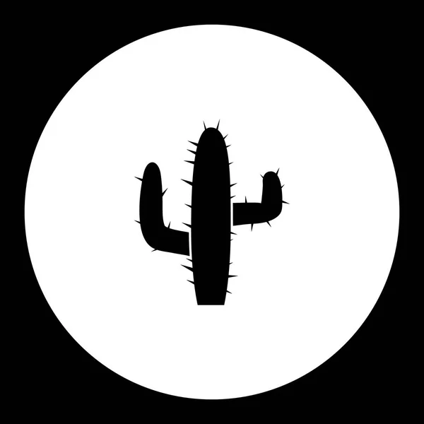 Pianta di cactus nero semplice icona isolata eps10 — Vettoriale Stock