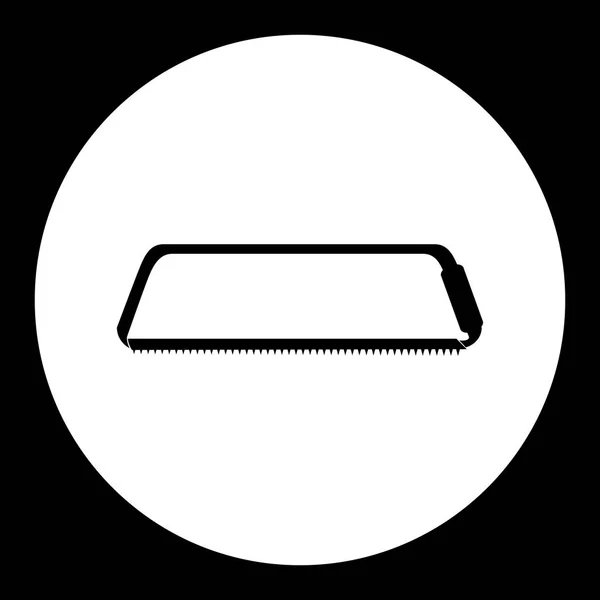 Один инструмент черной пилы простой изолированный значок eps10 — стоковый вектор