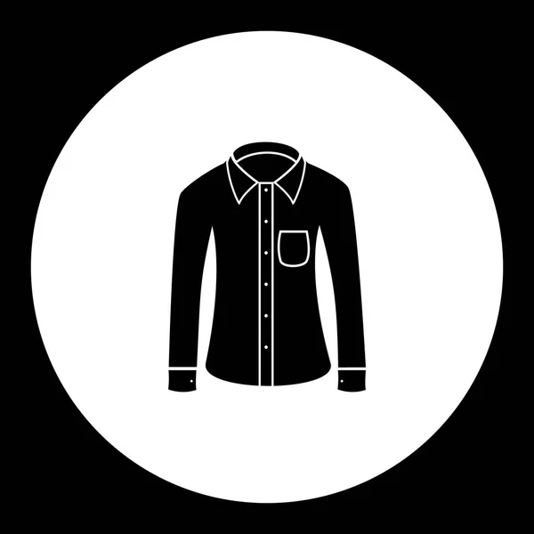 Iş gömleği basit siyah izole simgesi eps10 — Stok Vektör