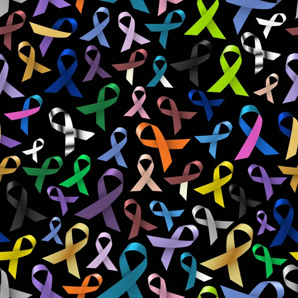 çeşitli renk Kanseri Bilinçlendirme ve yardım sorunsuz koyu örnek eps10 için parlak şeritler