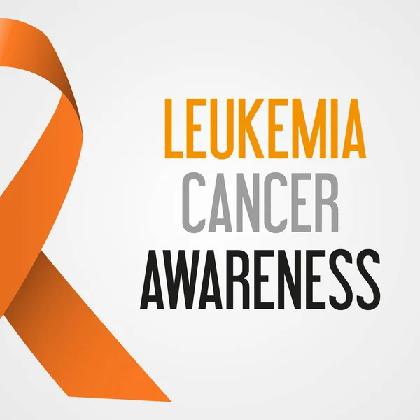 World leukemia cancer day awareness poster eps10 — Stock Vector