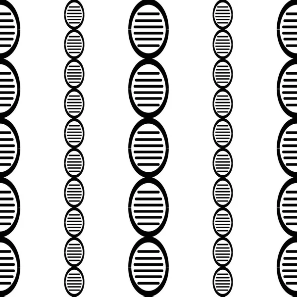 Génome d'ADN noir et blanc modèle simple sans couture eps10 — Image vectorielle