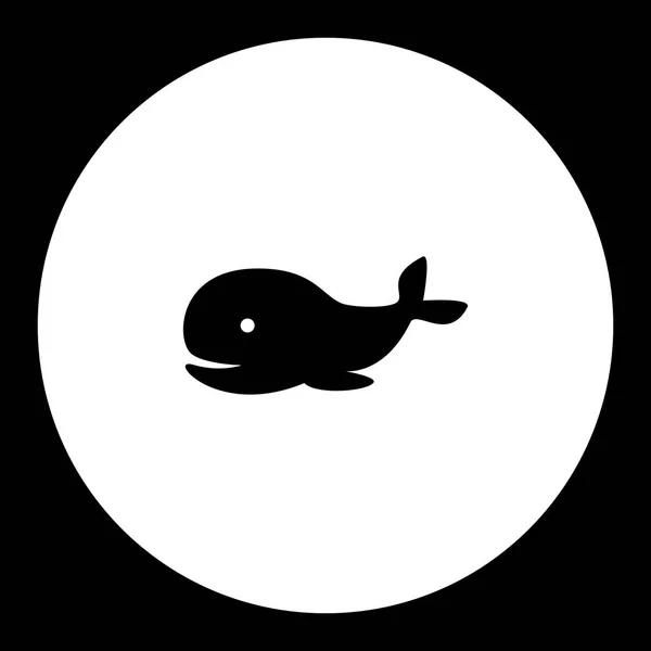 Китова риба простий силует чорний значок eps10 — стоковий вектор