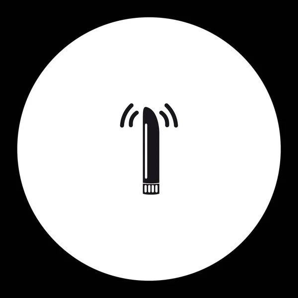 Sex toy dildo simple silhouette black icon eps10 — Stok Vektör