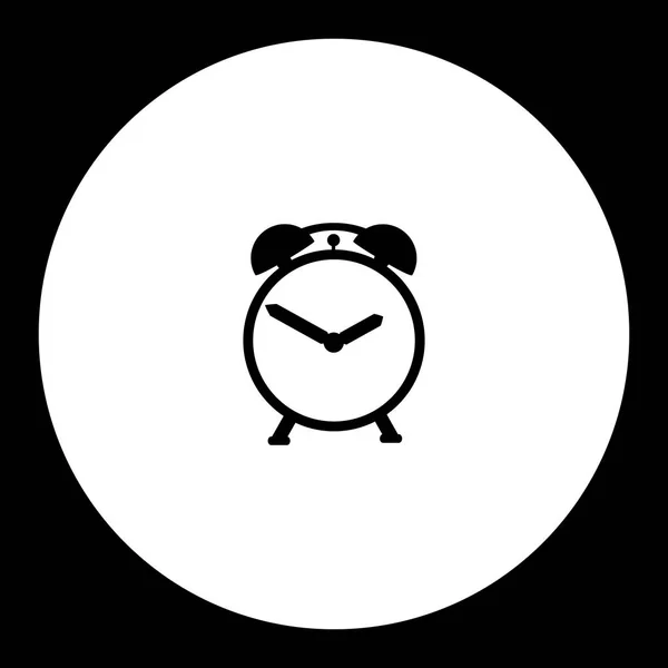 Reloj despertador silueta simple icono negro eps10 — Archivo Imágenes Vectoriales