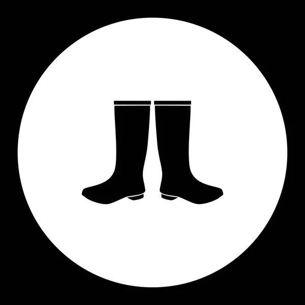 Dos galosh silueta simple icono negro eps10 — Archivo Imágenes Vectoriales