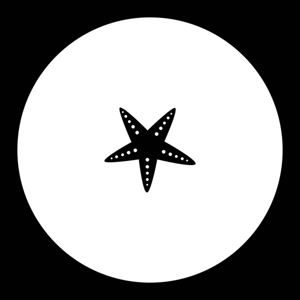 Estrella de mar de silueta simple icono negro eps10 — Archivo Imágenes Vectoriales