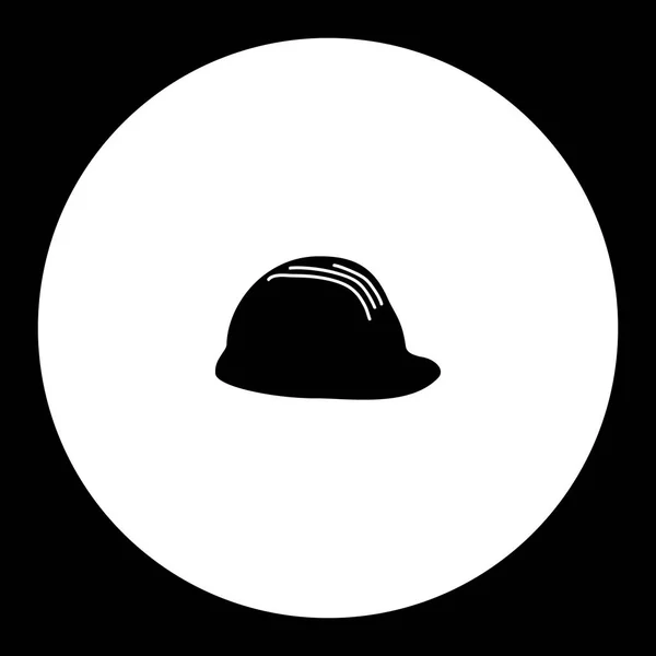 Защитный шлем простой силуэт черный значок eps10 — стоковый вектор