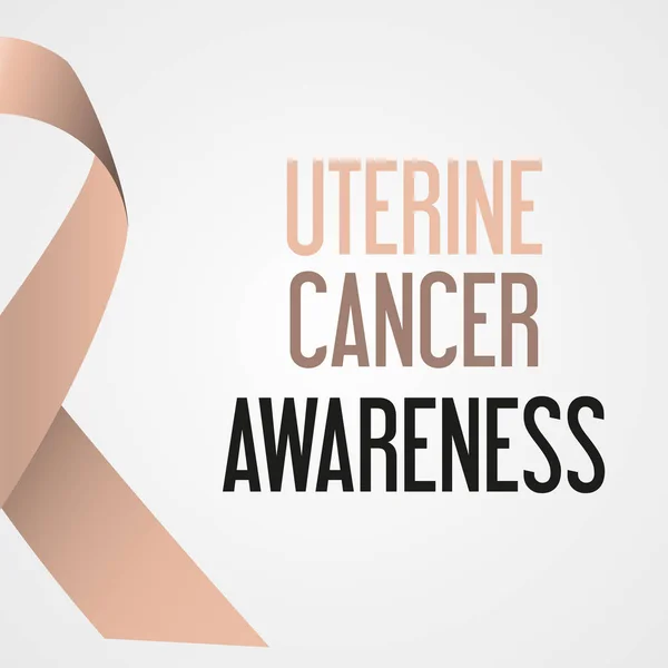 Cartel de conciencia del día del cáncer uterino mundial eps10 — Archivo Imágenes Vectoriales