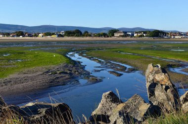 view at Dublin Bay in Sandymount Irishtown Nature Park