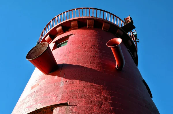 Détail du phare de Poolbeg port de Dublin — Photo