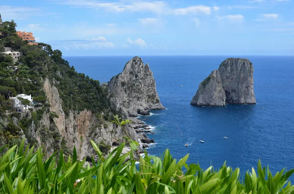Felsen im Wasser und Natur Capri Insel in Italien Fotografie — Stockfoto