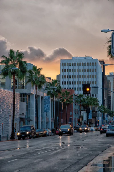 Rain Beverly Hills Los Angeles — Stock Photo, Image