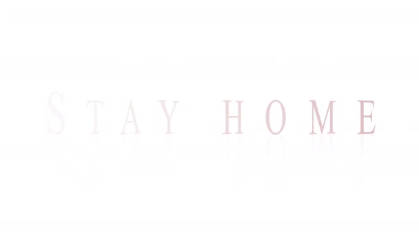 Stay Home Stay Safe Text Animation — Stock Video