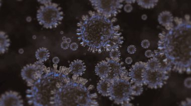 Corona virüsü mikroskop görüntüsü