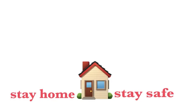 Stay Home Stay Safe Text — Stock Photo, Image