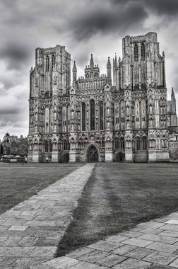 Wells cathedral in dramatic style