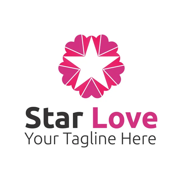 star love negative space logo