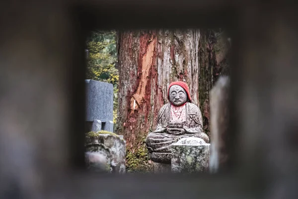 Ancient Gravestones with Jizo Statues in Okunoin Cemetery, Koyasan, Japan