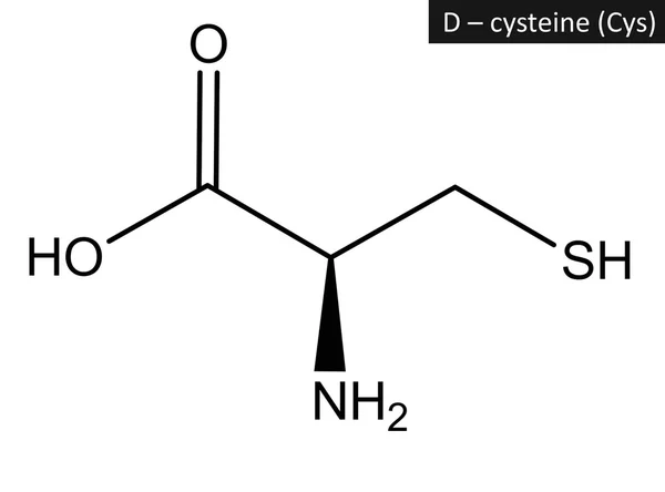 Molecular structure of D-cysteine — Stock Photo, Image