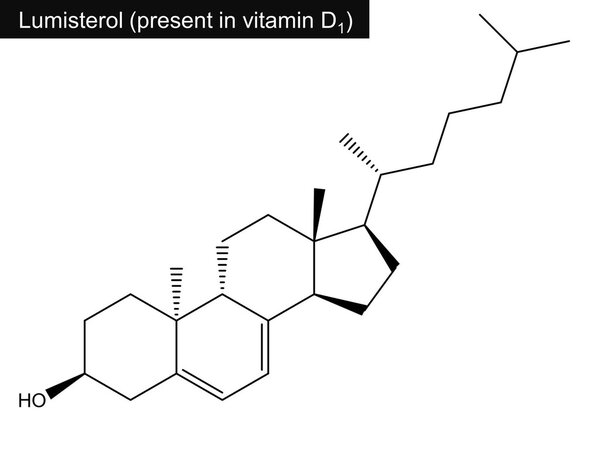 Molecular structure of lumisterol (vitamin D)