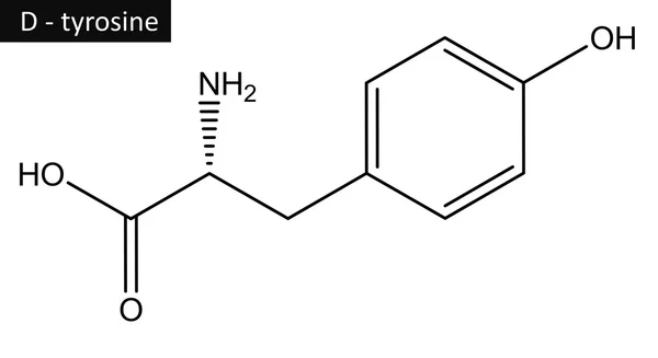 Estructura molecular de la D-tirosina —  Fotos de Stock