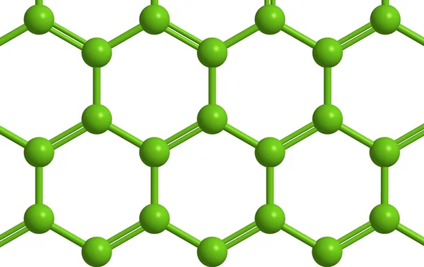 Estructura del grafeno (alotropo de carbono ) — Foto de Stock