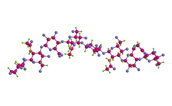 Estrutura molecular do ácido hialurónico — Fotografia de Stock