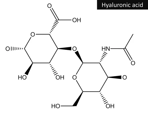 Molekulární struktura kyseliny hyaluronové — Stock fotografie