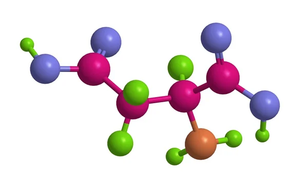 Molecular structure of Aspartic acid — Stock Photo, Image