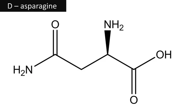 Μοριακή δομή του D - ασπαραγινικό οξύ — Φωτογραφία Αρχείου