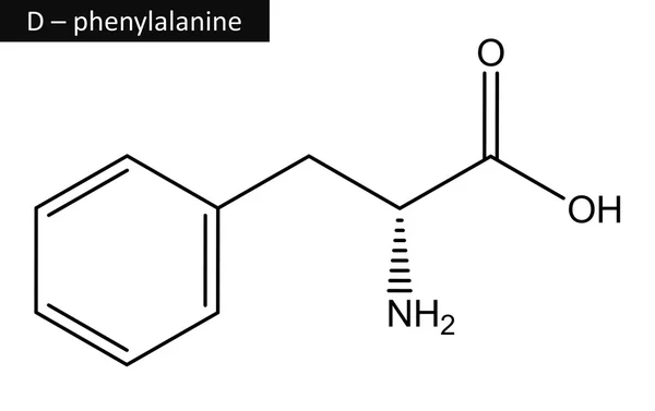 Molekularna struktura D - fenyloalaniny — Zdjęcie stockowe