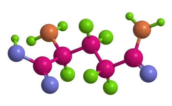 Estructura molecular de L - glutamina —  Fotos de Stock