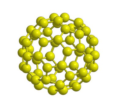 Molecular structure of fullerene clipart